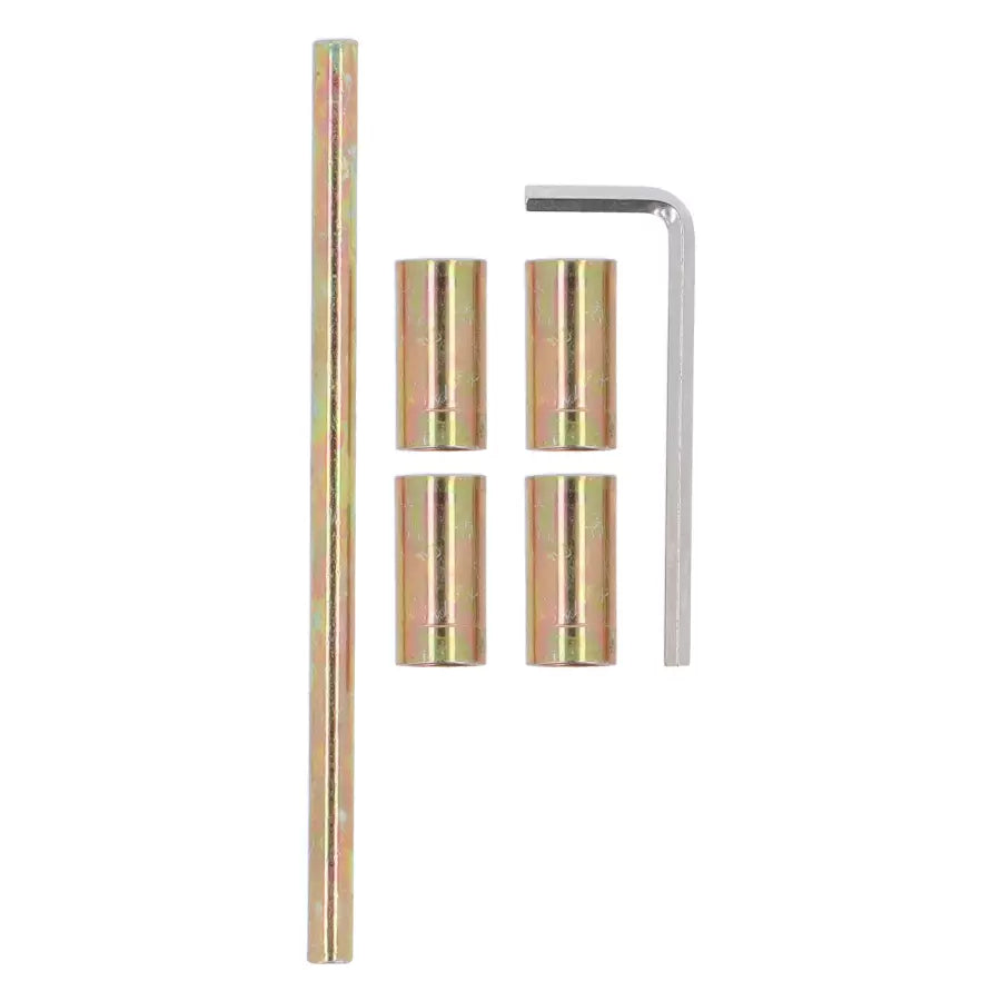 SET: Federbeine mit verstellbarer Zugstufe schwarz 360mm/380mm lila eloxiert