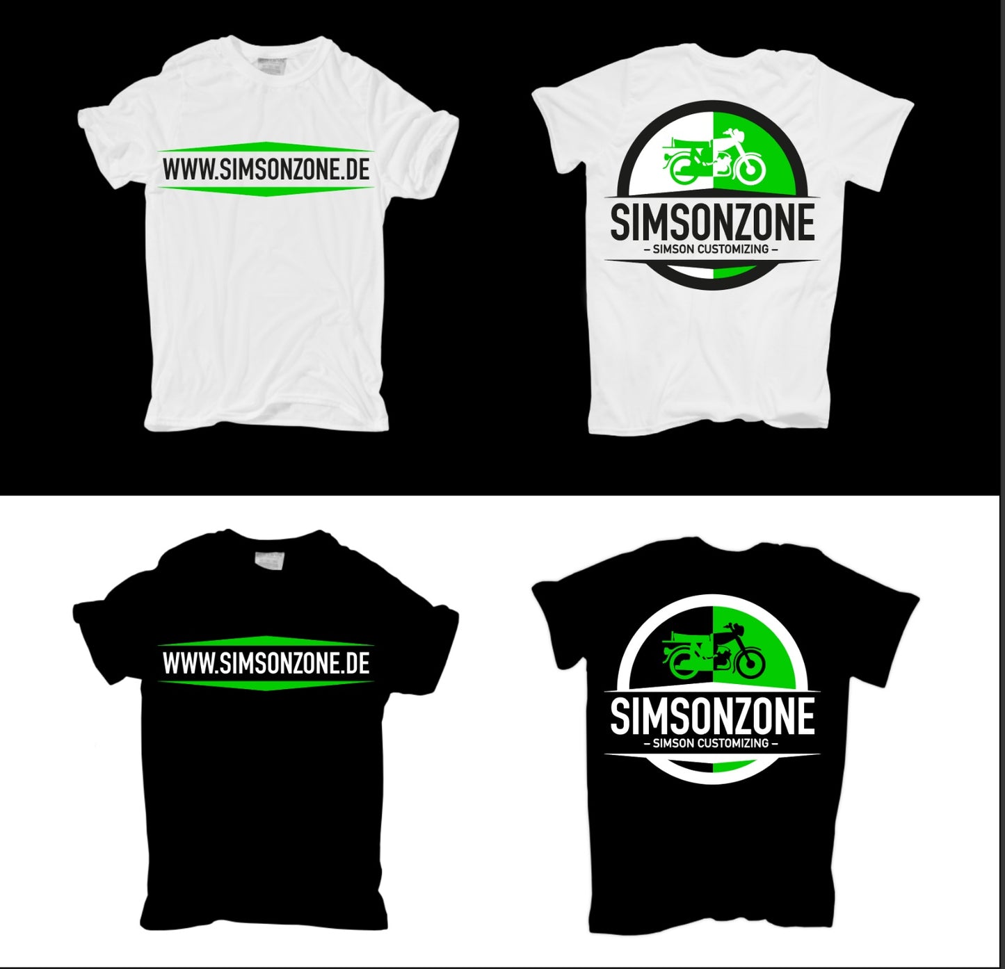 T-Shirt Simsonzone white/black XL