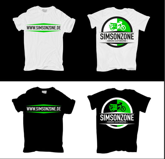 T-Shirt Simsonzone white/black XL