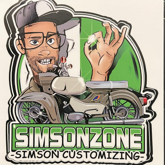 Sticker Aufkleber Simsonzone "Fratze/Habicht"